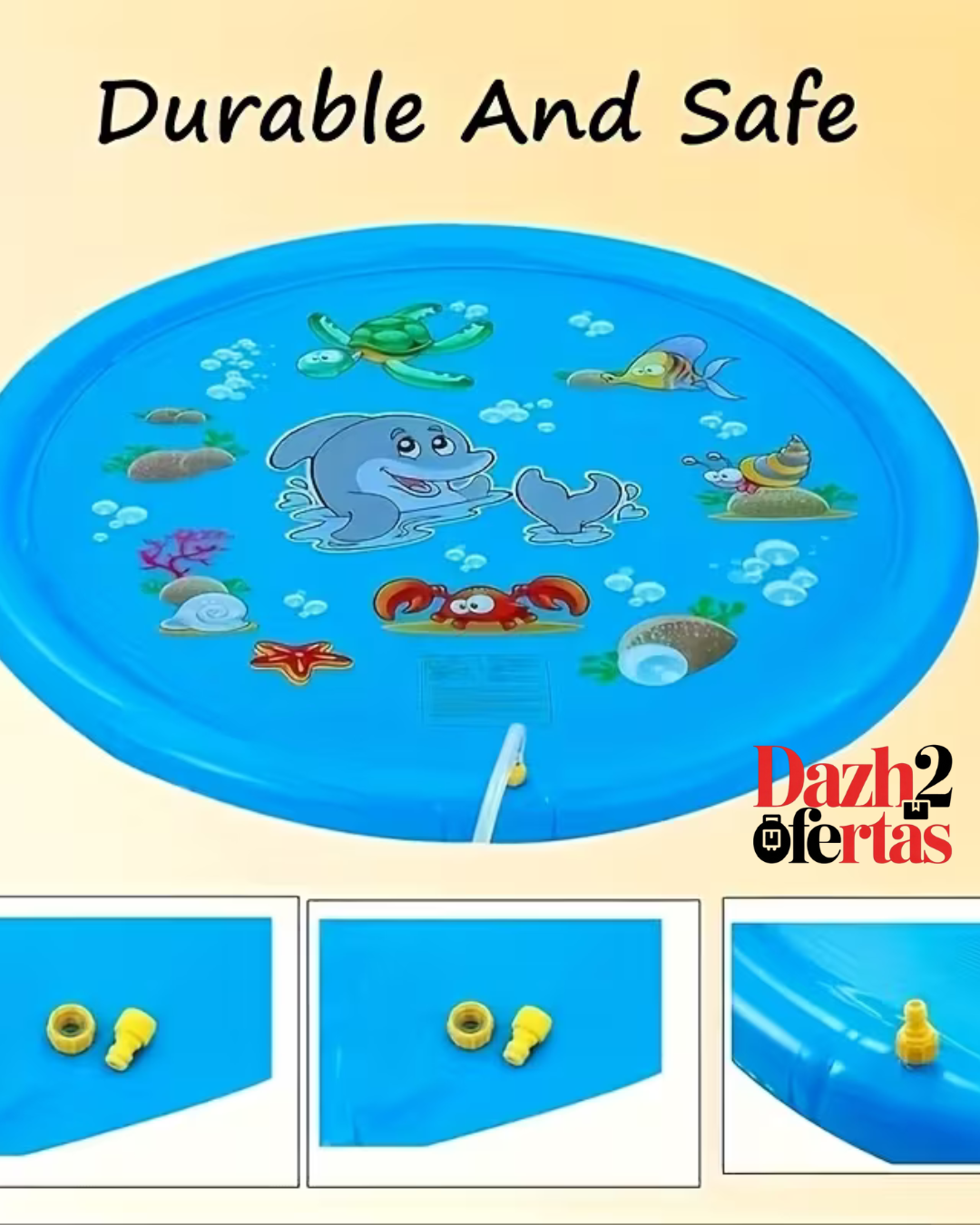 Piscina portátil Extra grande con piletas para niños y mascotas