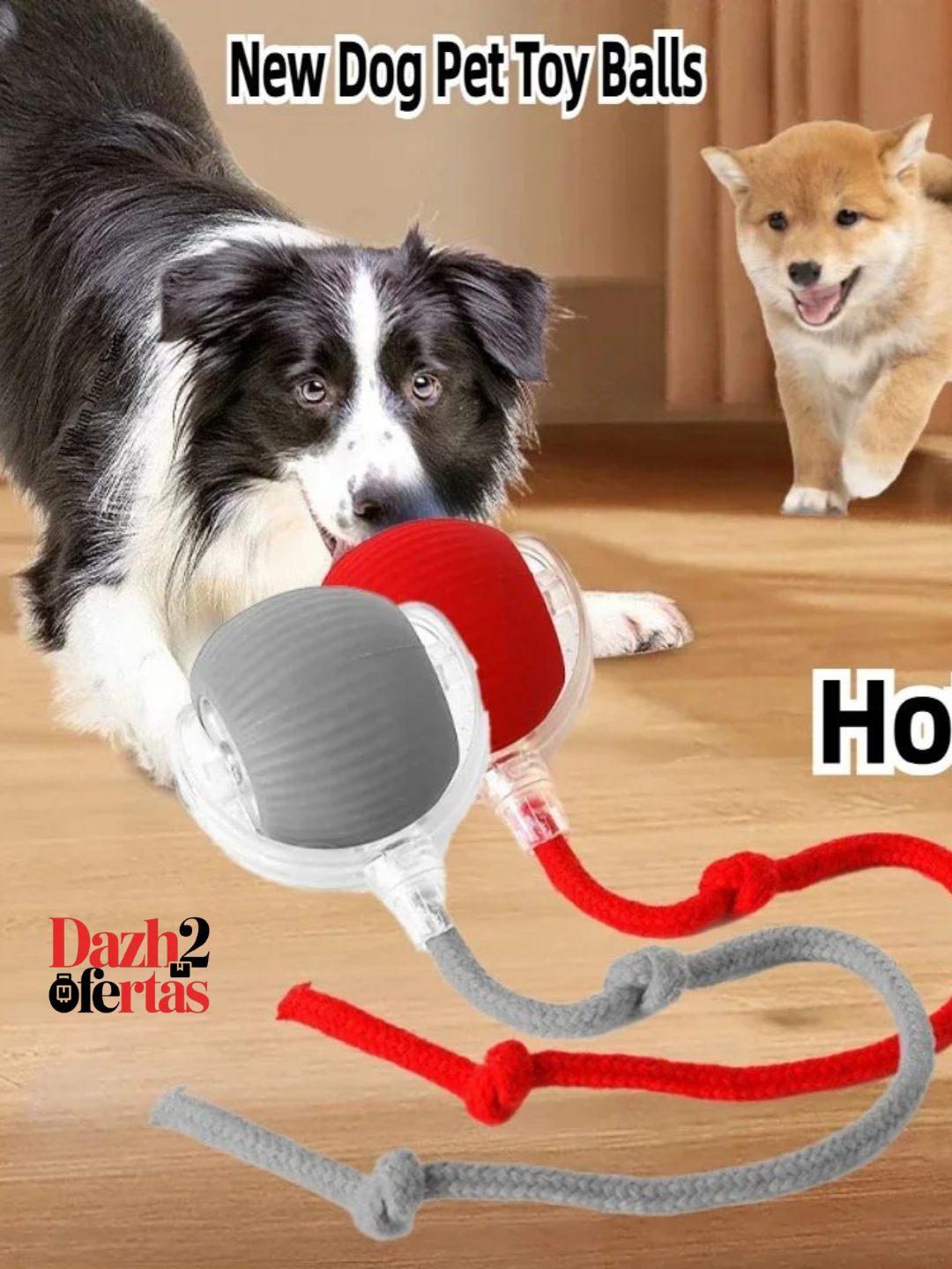 Pelota inteligente con luz led para mascotas