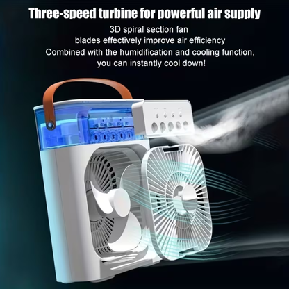 Ventilador Humidificador Portátil 3 en 1